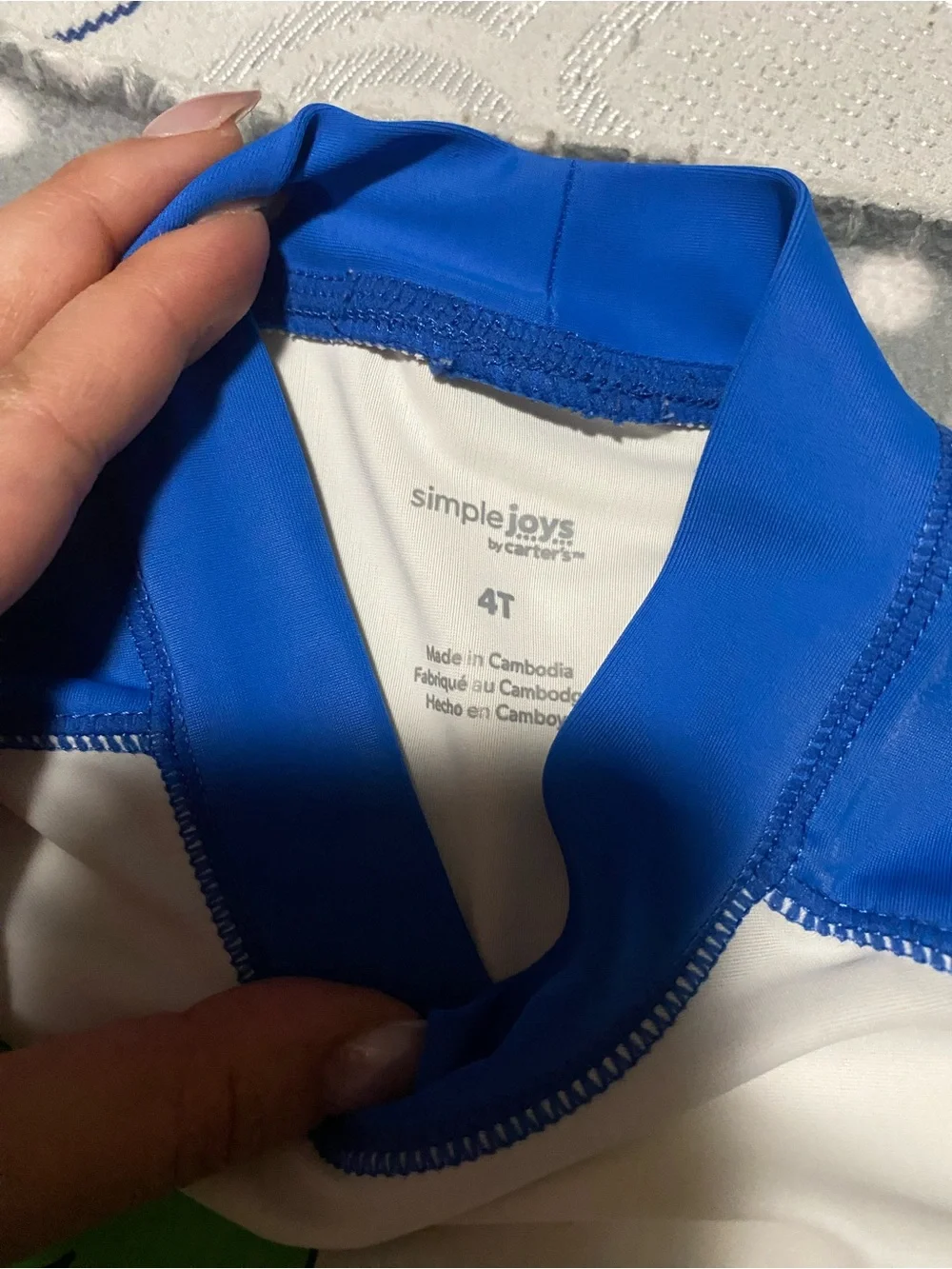 Simple Joys by Carter’s boys Blue Dino Surf Rash Guard Swim Set - Surf's Up